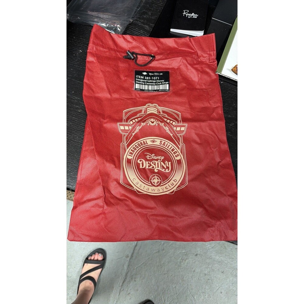 Disney Destiny Inaugural Sailings Castaway Club Silver Laundry Bag